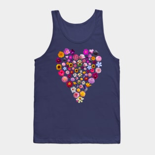 Floral Heart of Flowers Valentines Day Tank Top